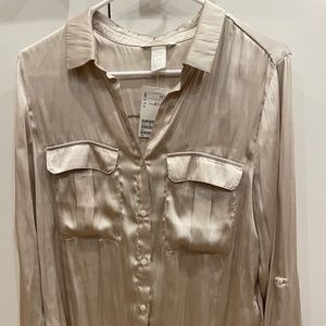 Satin Blouse - Button Up - H&M